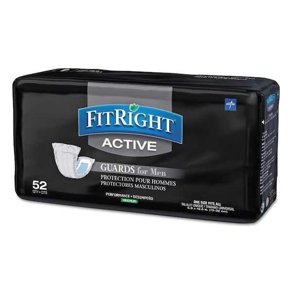 Medline FitRight Active Male Guards, 6" x 11", White, PK208 MSCMG02 - main